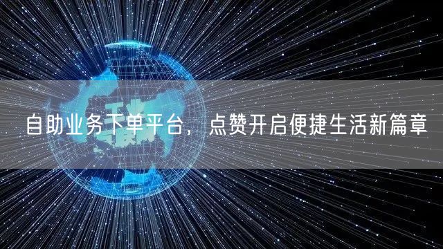 “自助业务下单平台，点赞开启便捷生活新篇章