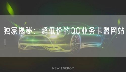 “独家揭秘：超低价的QQ业务卡盟网站！