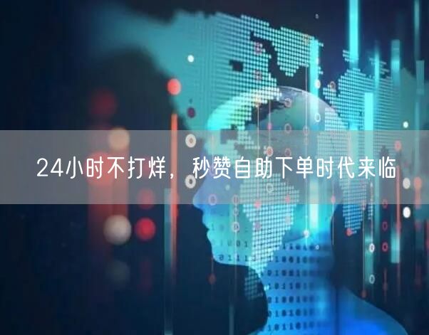 “24小时不打烊，秒赞自助下单时代来临