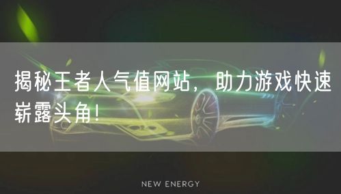 “揭秘王者人气值网站，助力游戏快速崭露头角