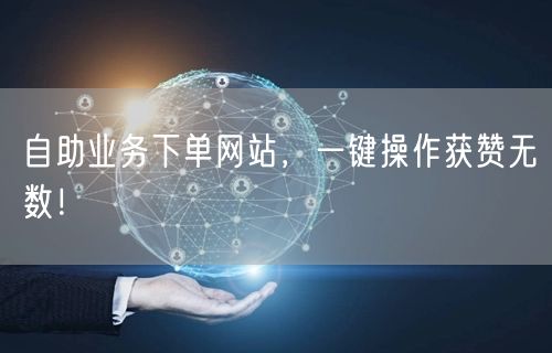 “自助业务下单网站，一键操作获赞无数！