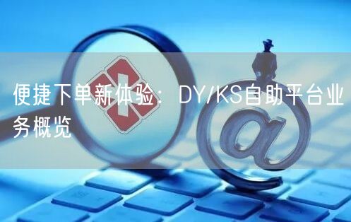 “便捷下单新体验:DY/KS自助平台业务概