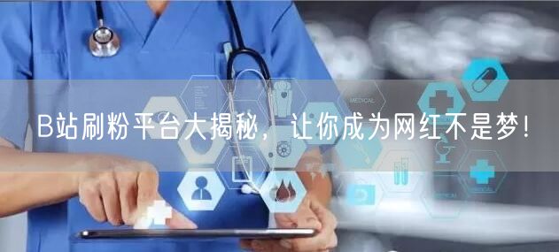 “B站刷粉平台大揭秘，让你成为网红不是梦！