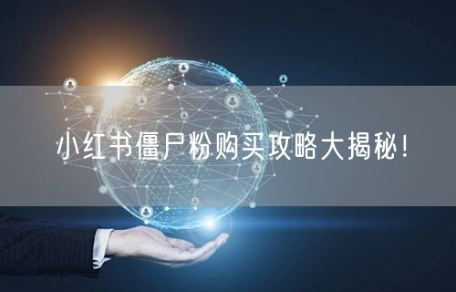 “小红书僵尸粉购买攻略大揭秘！