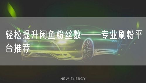 轻松提升闲鱼粉丝数——专业刷粉平台推荐