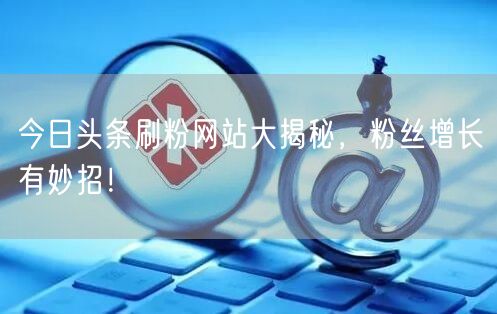 “今日头条刷粉网站大揭秘，粉丝增长有妙招！
