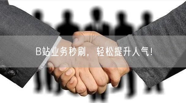 “B站业务秒刷，轻松提升人气！